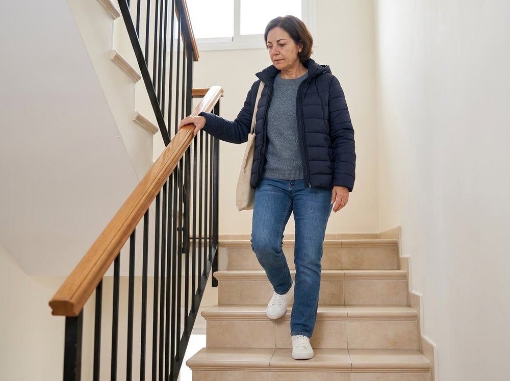 Bajar las escaleras de una en una