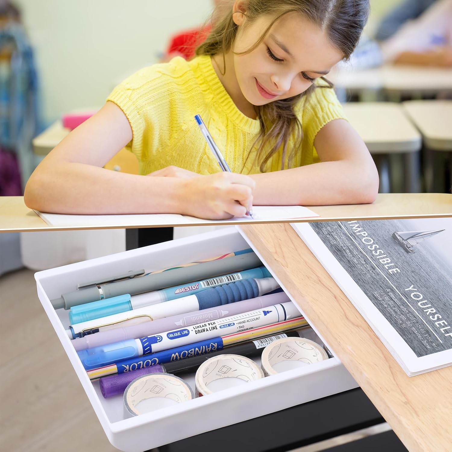 Uso en escritorio escolar