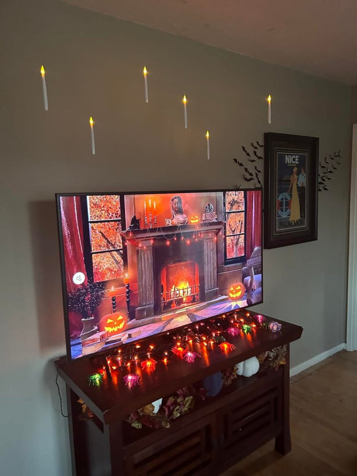 El salón, listo para Halloween