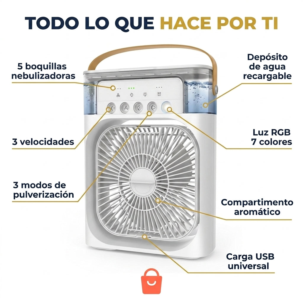 FrostMist™ | Aire Acondicionado Portátil con Nebulizador