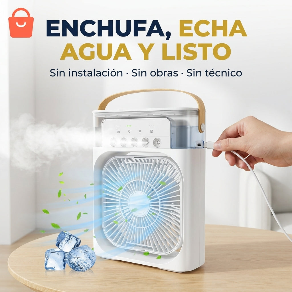 FrostMist™ | Aire Acondicionado Portátil con Nebulizador