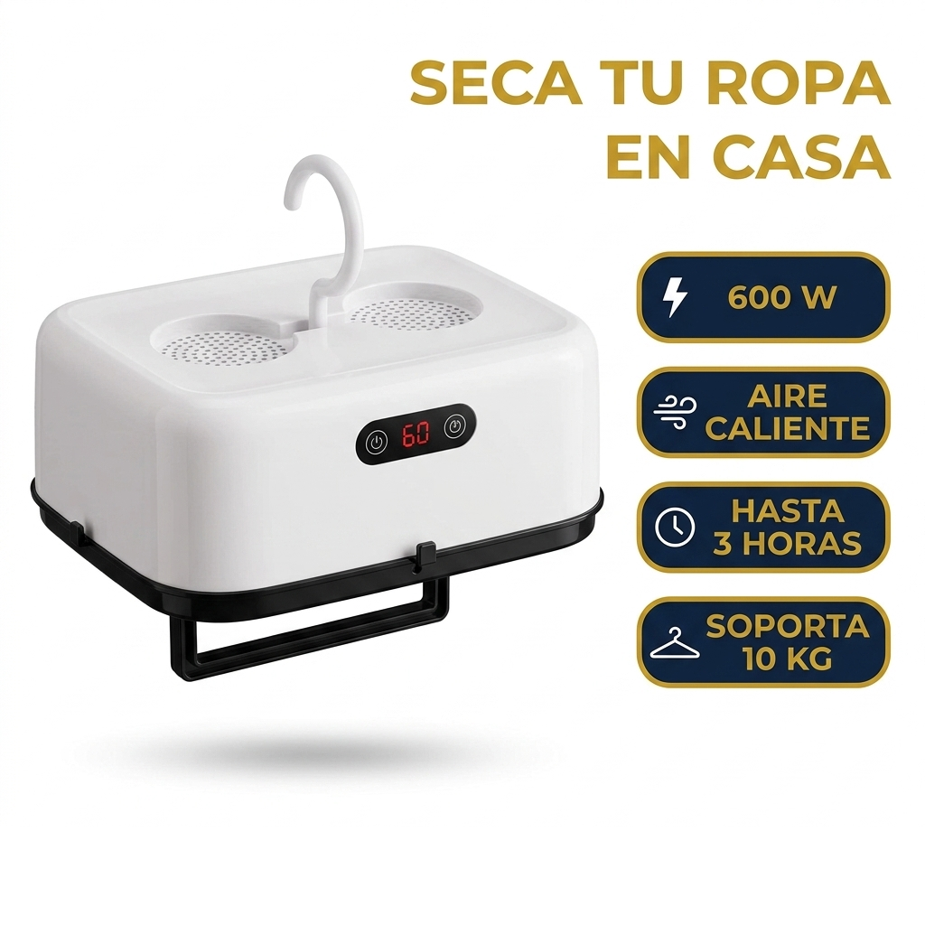 AirDry Pro, con la barra de perchas desplegada