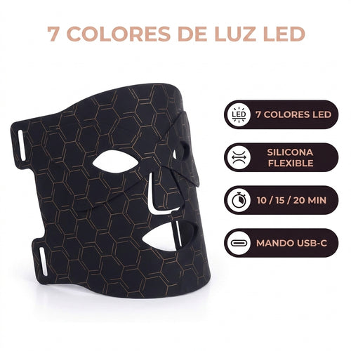 LumiMask™ | Máscara facial LED de silicona