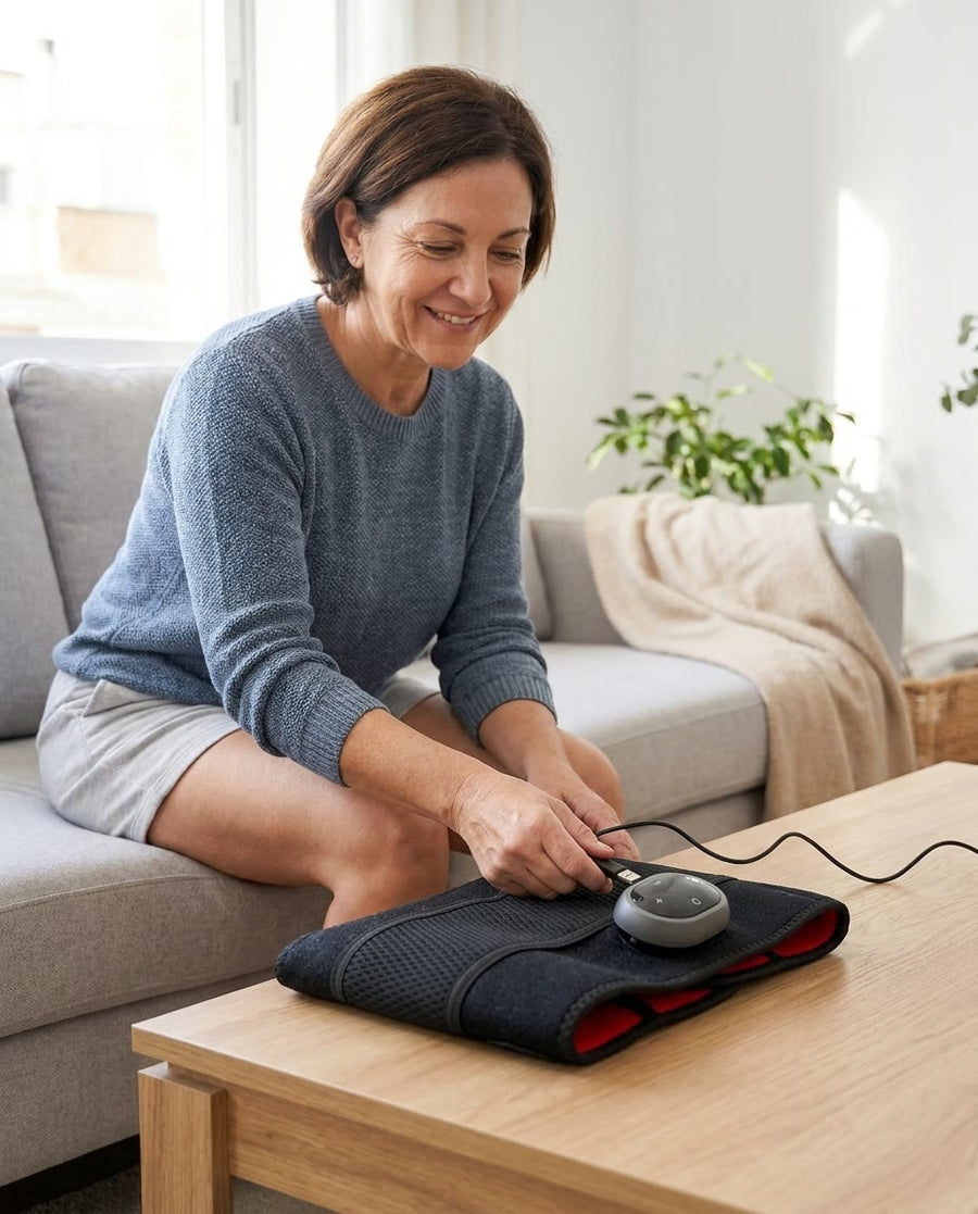Cárgala con el cable USB