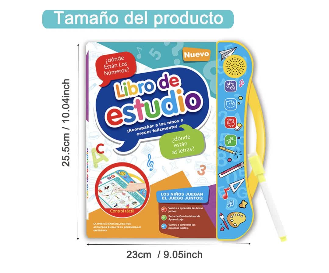 Tamano del libro interactivo bilingue