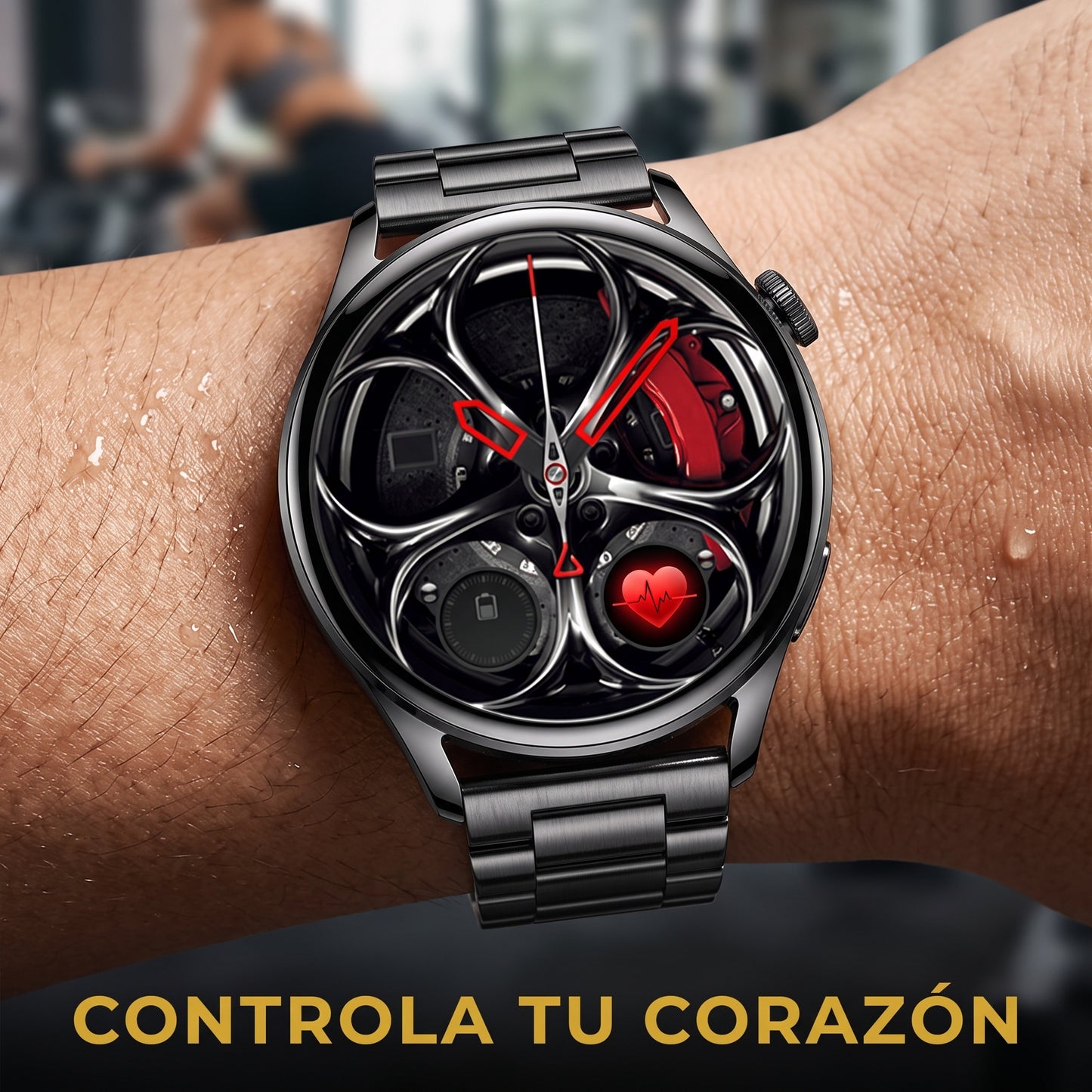 Smartwatch deportivo LIGE, correa metalica