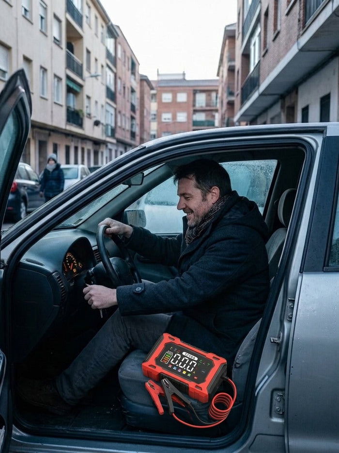 Con VoltFix: la batería cargada y el coche en marcha